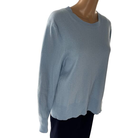 J. Crew Serenity Blue Cashmere Classic Fit Crewneck Sweater - Picture 5 of 10